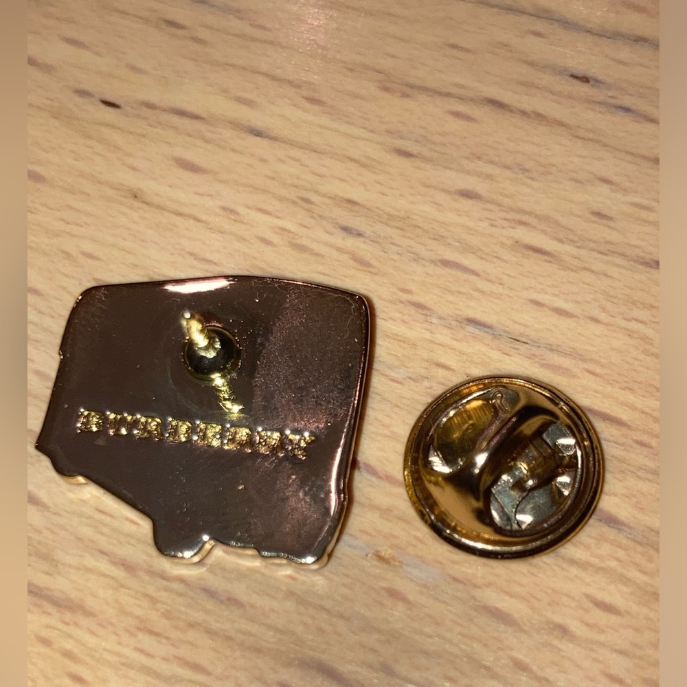 Burberry London Double Decker Bus Brooch Pin Red & Gold - NEW - Picture 4 of 5